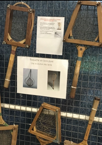 Exposition Raquettes de tennis vintage